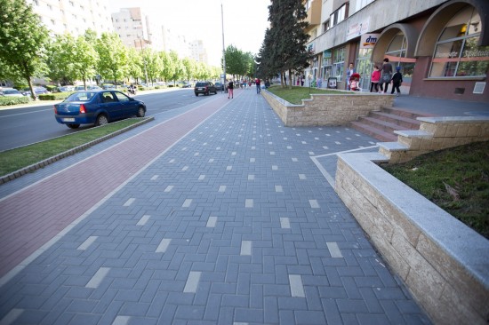 Centru Civic, Zalau, pavele Dreptunghi, Elemente de treapta, Blocuri de zid