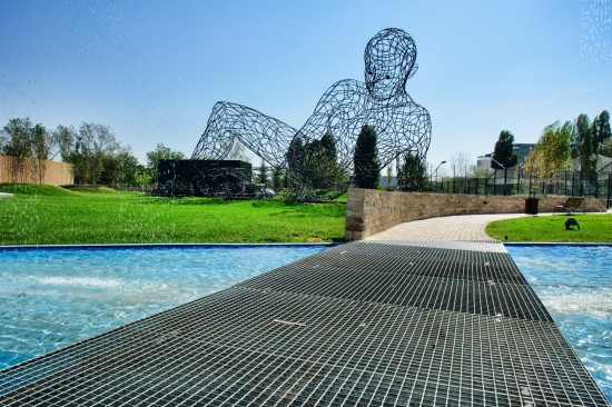 Park Lake Mall, Bucuresti, pavele Antico P6, Blocuri de zid, Dale Tactilo