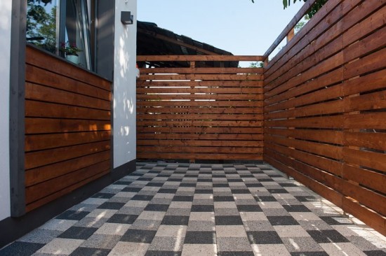 Acces curte, parcare si alei, pavele Umbra P4, culoare Antracit, Gri Deschis si Alb-Crem