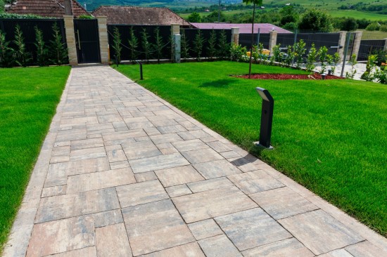 Alei si terasa curte, pavele Decora, Borduri B1, culoare dolomit