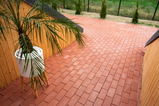 Alei curte, pavele Dreptunghi D2, culoare teracota