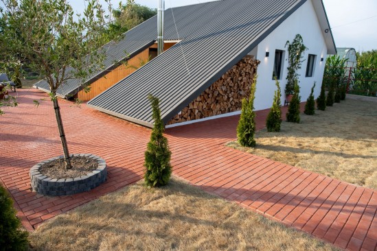 Alei curte, pavele Dreptunghi D2, culoare teracota