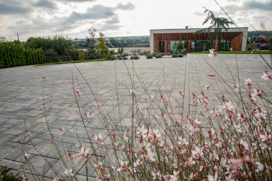 Amenajare curte casa vacanta, pavele Decora, culoare tempo, Blocheti Compac III