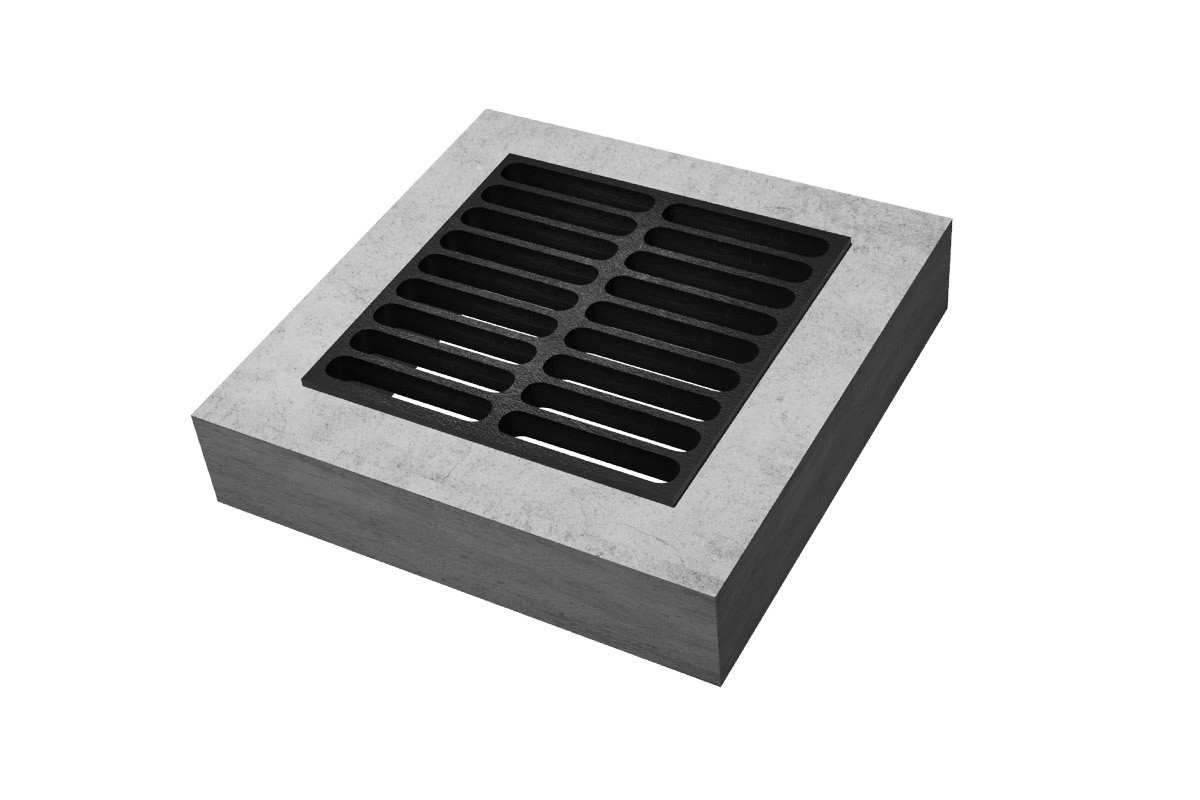 Elemente canalizare - Placi de acoperire rectangulare din beton armat cu gratar